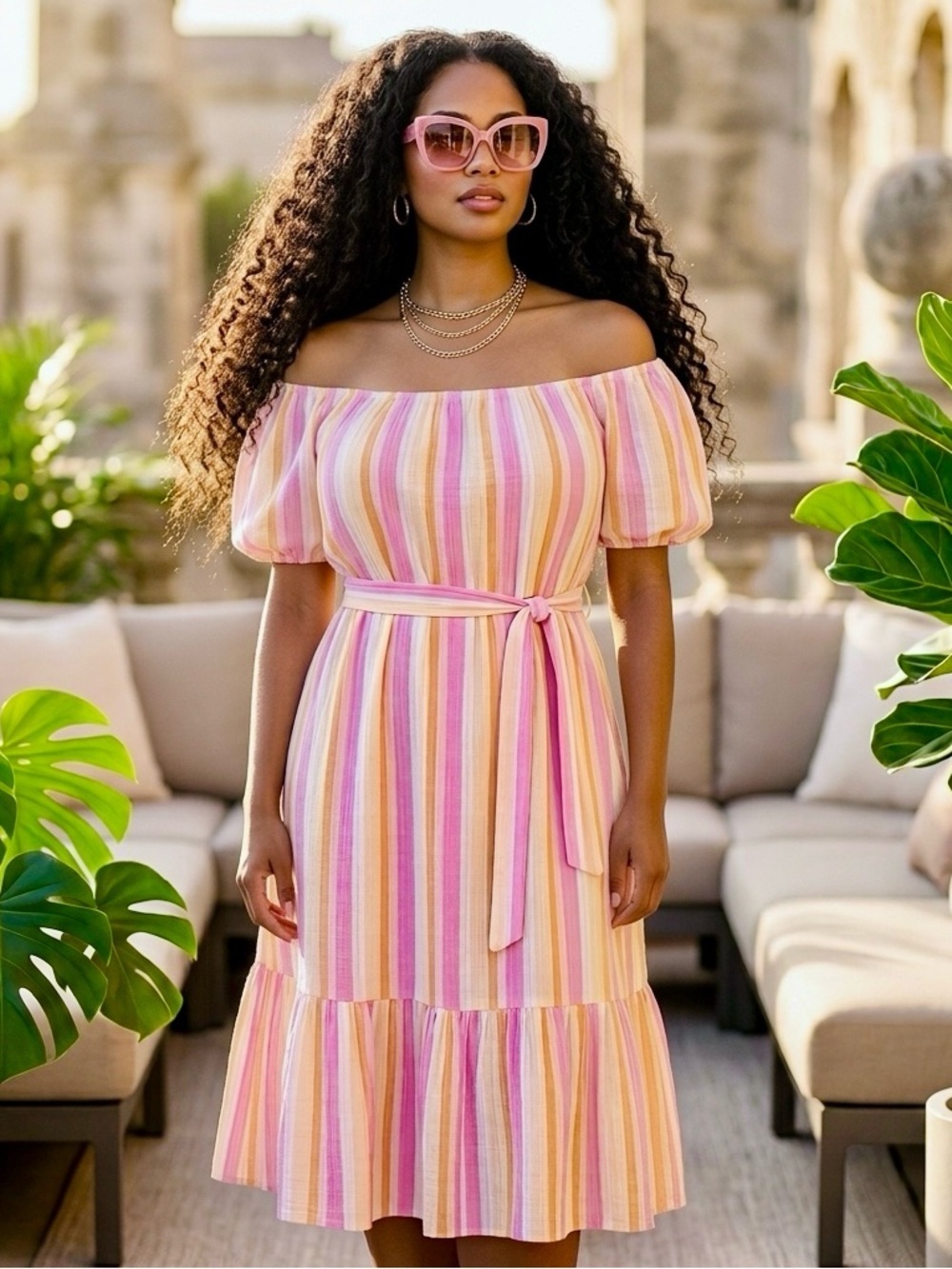 Colorful Pastel Summer Maxi dress